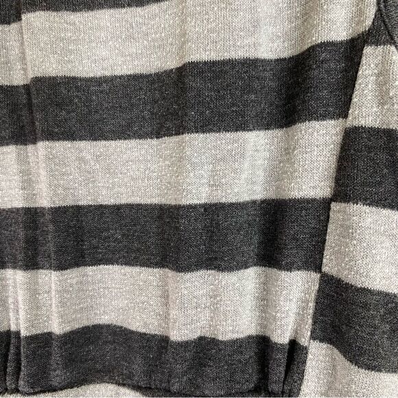 Pretty Good Vest Women’s Gray Stripes Tie Sleeveless Y2K Vintage Open Front M - Picture 5 of 10